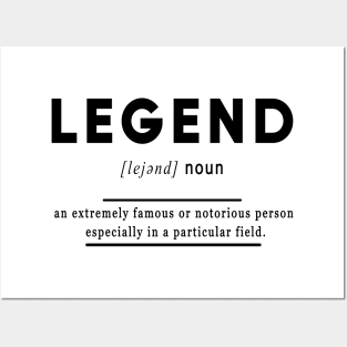 Legend Meaning Definition Black Edition Posters and Art